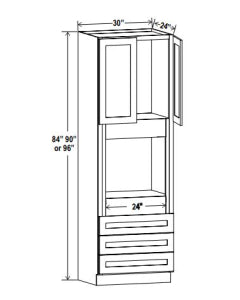 Classic Framed — Single Oven Cabinet - 30”W x 96”H X 24”D - 2D, 3Drw, 1S — cabinet product image
