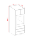 SWO-O339624 — Oven Cabinet - 33"W x 96"H X 24"D - 2D, 3DRW, 1S