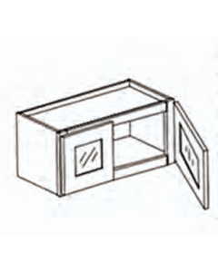 Classic Framed — Wall Cabinet with Glass Doors - 33”W x 15”H x 12”D - 2D — highest-resolution technical cabinet drawing