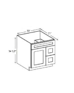 Vanity Combo Cabinets - Right Side Drawers