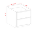 SWO-2DB36 — Drawer Base Cabinet - 36"W x  34-1/2"H x 24"D - 2DRW