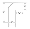 CW-ALRM8 — Angle Light Trail Molding - 96"L x 2”H x 1-1/2”D