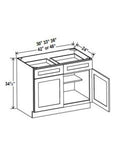 CS-B48 — Base Cabinet - 48"W x 34-1/2"H x 24"D - 2D, 2Drw, 1S