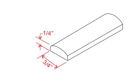 SDW-BAM — Batten Moulding - 96"W x 3/4"H x 1/4"D