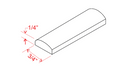 SAO-BAM — Slim Shaker — Batten Moulding - 96"W x 3/4"H x 1/4"D cabinet product image