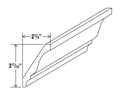 AG-BCM8(DCM) — Decorative Crown Moulding - 96"L x 4-1/8’W x 3/4”D (Installation Height is 3-1/2")