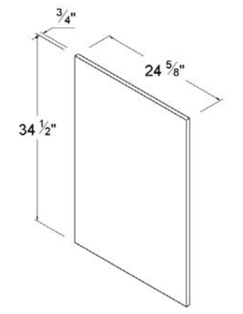 MB-BDEP — Base Decorative End Panel - 24 1/2"D X 34 1/2"H X 3/4"W