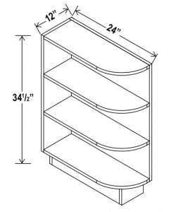 SW-BES12 — Base End Shelf Cabinet - 12”W x 34-1/2”H x 24”D, 2S