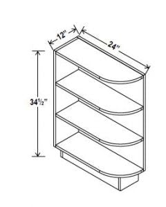GR-BES12 — Base End Shelf Cabinet - 12”W x 34-1/2”H x 24”D, 2S