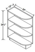 NB-BES12 — Base End Shelf Cabinet - 12”W x 34-1/2”H x 24”D, 2S