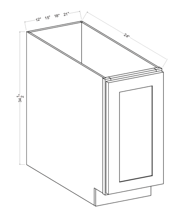 Full Height Single Door Base Cabinet