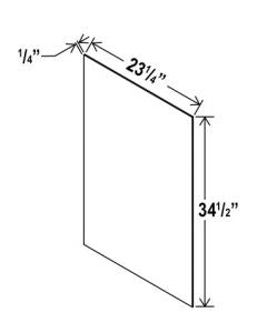 SW-BSV — Base Skin Veneer Panel - 23-1/4”W x 34-1/2”H x 1/4”D