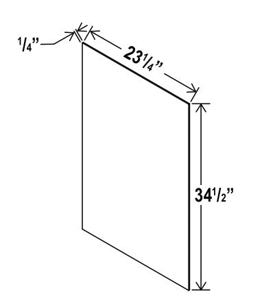GR-BSV — Base Skin Veneer Panel - 23-1/4”W x 34-1/2”H x 1/4”D