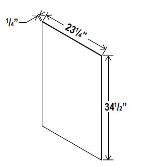GR-BSV — Base Skin Veneer Panel - 23-1/4”W x 34-1/2”H x 1/4”D
