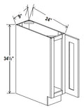 NB-BT09 — Base Tray - 9”W x 34-1/2”H x 24”D - 1D