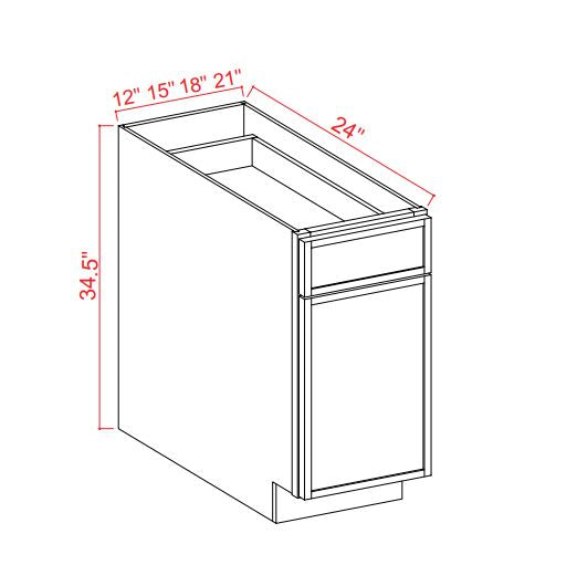 SWO-BWB18 — Base Waste Basket - 18" x 34 1/2 x 24
