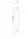 SAO-CLDL — Slim Shaker — Classic Decorative Leg - 3"W x 34 1/2"H x 3"D cabinet product image
