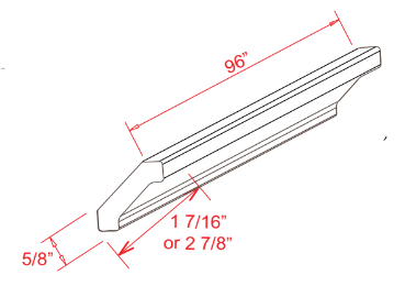 SDW-CM4 — Crown Moulding - 96"W x 2-7/8"H x 2-7/8"D