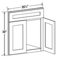 NB-DCSF42 — Corner Sink Base Front - 26-1/4”W x 30”H - for use with SBF4242