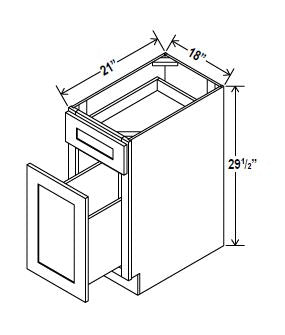 NB-DFB18 — Desk file Drawer Base Cabinet - 18”W X 29-1/2"H X 22"D, 2Drws