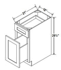 NB-DFB18 — Desk file Drawer Base Cabinet - 18”W X 29-1/2"H X 22"D, 2Drws