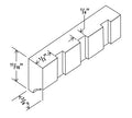 SW-DMTIS — Dentil Moulding - 96”L x 11/16”W x 3/8”D, Use with RCM4S