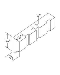 SW-DMTIS — Dentil Moulding - 96”L x 11/16”W x 3/8”D, Use with RCM4S