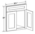 SW-DCSF42 — Corner Sink Base Front - 26-1/4”W x 30”H - for use with SBF4242