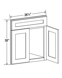 SW-DCSF42 — Corner Sink Base Front - 26-1/4”W x 30”H - for use with SBF4242