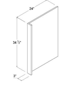 Classic Framed — Return Filler - 1-1/2”W X 96”H X 3/4”D (Has a chanel to insert REPV panel) — cabinet product image