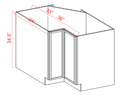 SAG-ERB36 — Easy Reach Base Cabinet - 36"W x 34-1/2"H - 1D