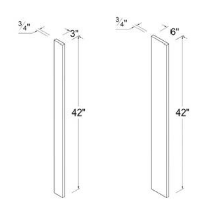 MB-F342 — Filler - 3"W X 42"H X 3/4"D