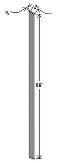 SW-FF396 — Fluted Tall Filler - 3”W x 96”H x 3/4”D