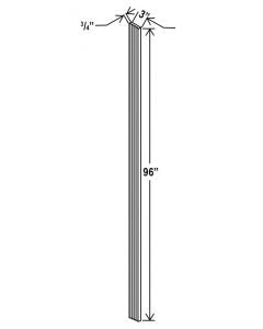 SW-FF396 — Fluted Tall Filler - 3”W x 96”H x 3/4”D