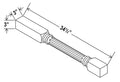 AG-FLDL — Fluted Decorative Leg - 3”W x 34 1/2”H x 3”D