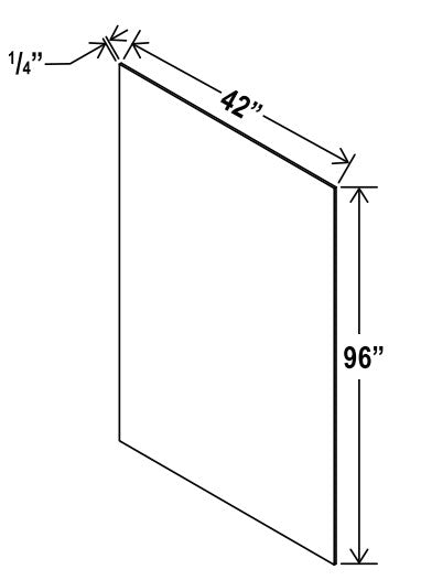SE-FPV4296 — Finished Plywood Panel - 96”W x 42”H x 1/4”D