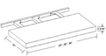 DDW-FS24 — Floating Shelf-24"W x 2-1/16"H x 12"D