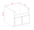 SWO-FSB36 — Farm Sink Base - 36"W X 34-1/2"H X 24"D