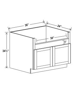 SW-FSB36 — Farm Sink Base - 36”W X 34-1/2”H X 24”D, 2D