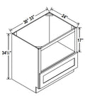 NB-MB30 — Microwave Base Cabinet - 30”W x 34-1/2”H x 24”D -1Drw