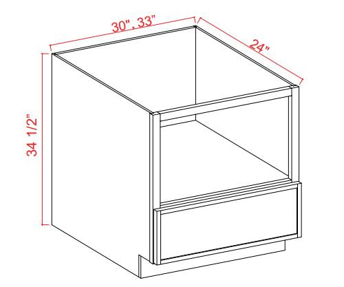 SDW-MB33 — Microwave Base Cabinet - 33"W x 34-1/2"H x 24"D -1DRW
