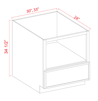 SWO-MB33 — Microwave Base Cabinet - 33"W x 34-1/2"H x 24"D -1DRW