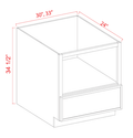 SIB-MB30 — Slim Shaker — Microwave Base Cabinet - 30"W x 34-1/2"H x 24"D -1DRW cabinet product image