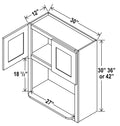AG-MO3030 — Microwave Open Shelf Cabinet - 30”W x 30”H x 12”D - 2D