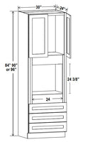 SW-O309624 — Single Oven Cabinet - 30”W x 96”H X 24”D - 2D, 3Drw, 1S