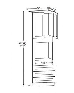 Classic Framed — Single Oven Cabinet - 30”W x 96”H X 24”D - 2D, 3Drw, 1S — cabinet product image