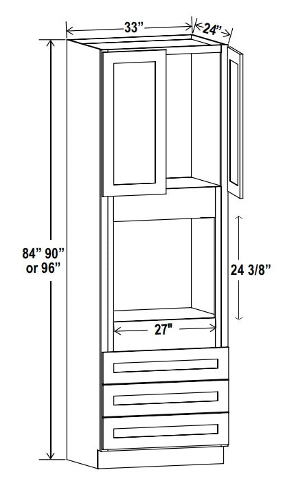 33"W Oven Pantry Cabinets