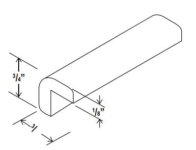 Classic Framed — Outside Corner Moulding - 96"L x 3/4’W x 3/4”D — cabinet product image