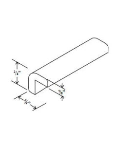 Classic Framed — Outside Corner Moulding - 96"L x 3/4’W x 3/4”D — cabinet product image