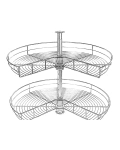 Chrome Tray 33 lazy Susan cabinet accessory